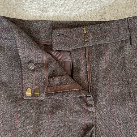 Rafaella Classic Brown Dress Pants with a thin Red and Orange Stripe ~ Size 10 - Picture 4 of 13